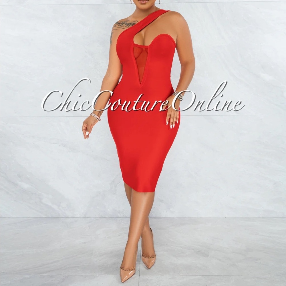 Red bandage dress